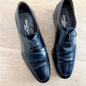 Salvatore Ferragamo Men's Classic Black Oxfords